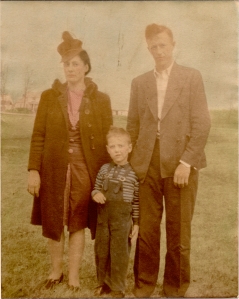 Mom, Dad and Baris (Brother) Circa 1940